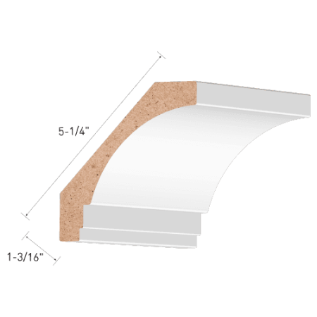 Primed MDF Crown Moulding